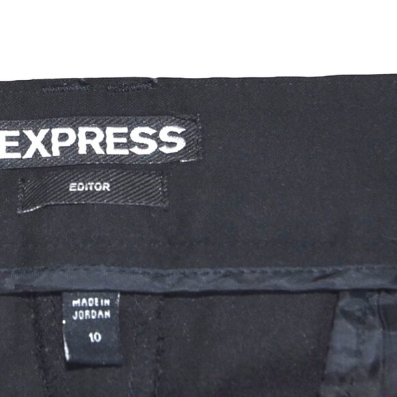 Express Editor Black Ankle Dress Pants Women’s Sz 10 Classic Workwear Office - Picture 3 of 9
